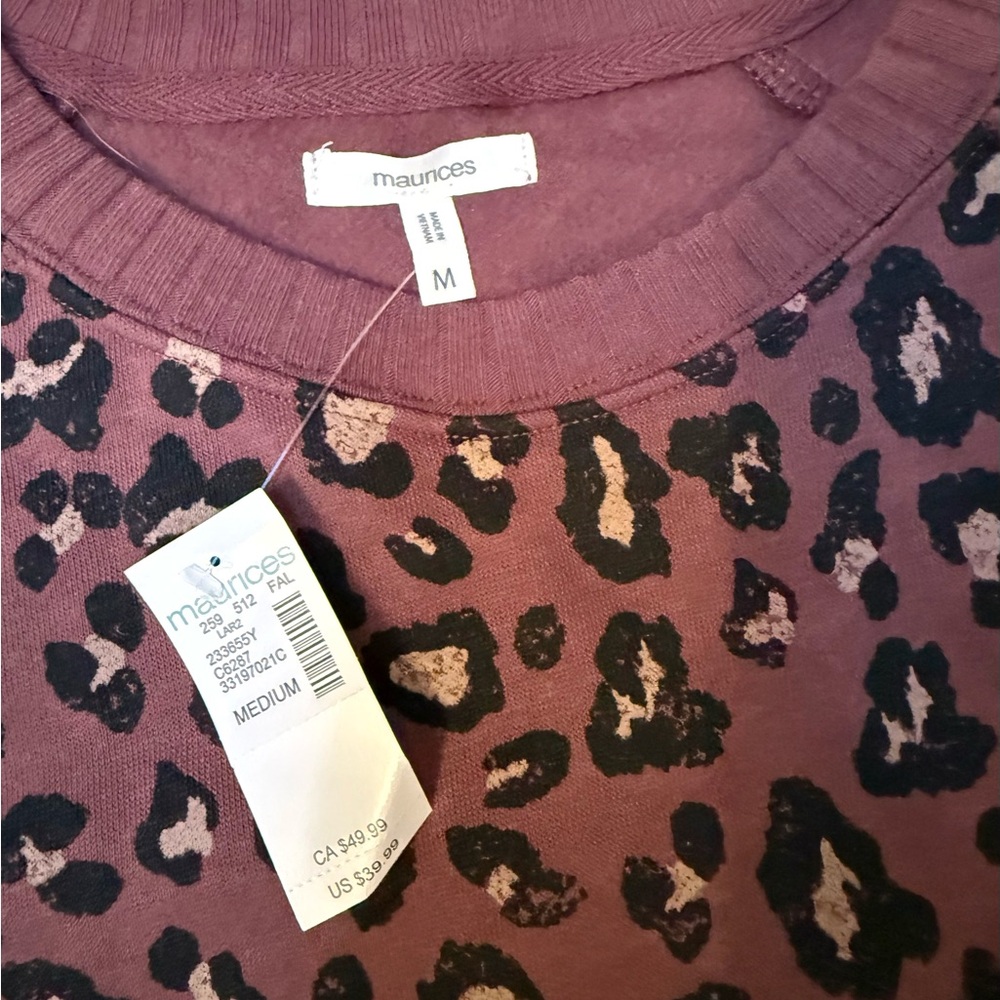 Willowsoft Leopard Print Tunic Sweatshirt - Picture 5 of 6